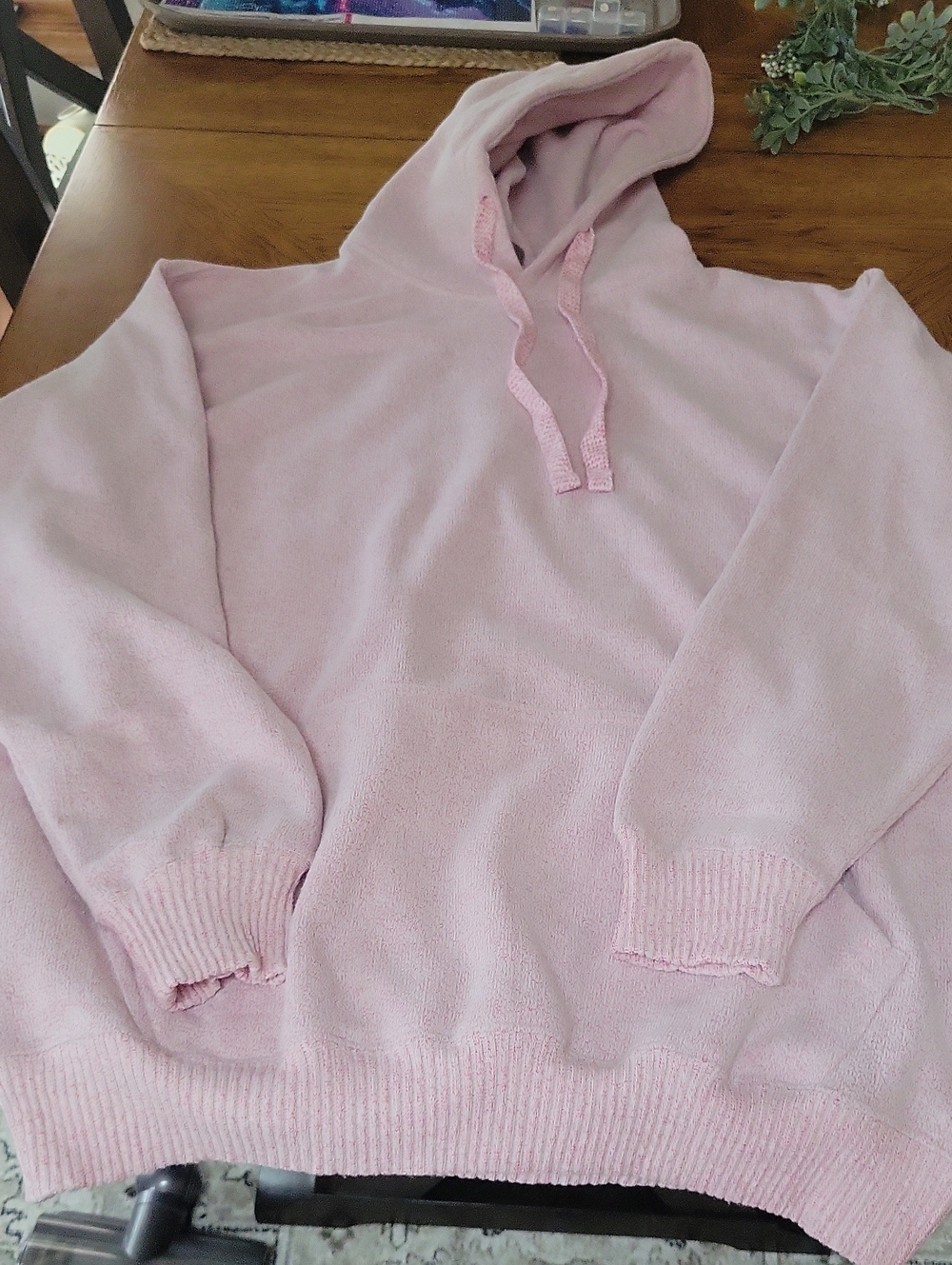 Cozy Lightweight Pink Hooded Sweatshirt